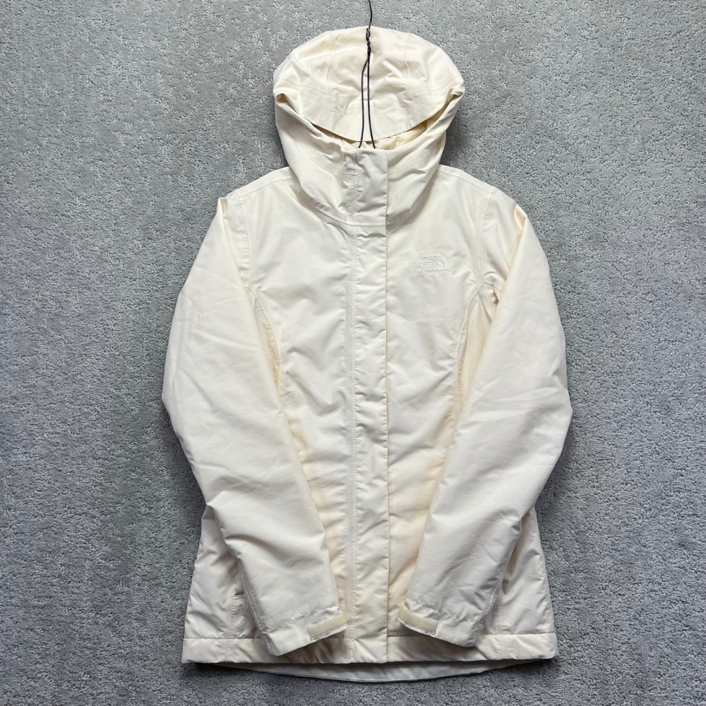 The North Face‎ Jacket Womens XS Cream Insulated Hooded Parka Shell Gorp Hyvent